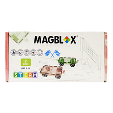 MAGBLOX 磁力車車 棉花糖 Set 2片, 獨特窗花設計, 低彩透光度佳, 超音波焊接固定磁鐵, 安全穩固, 裸粉+薄荷綠, 1盒