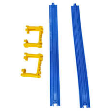 TAKARA TOMY PLARAIL 鐵道王國 新爬升軌 附橋墩 R-06 3歲以上, 藍色 + 黃色, 1個