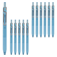 PENROTE 筆樂 S5柔色中性筆 書寫流暢 學生辦公適用, 12支, 藍色