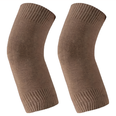 XA 蠶絲羊絨保暖護膝 經典棕色 舒適 日常膝蓋防護, 均碼, 1雙
