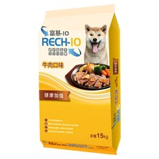 RECH-10 富基-10 犬食 健康加值, 牛肉, 15kg, 1袋