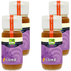 彩花蜜 台灣百花蜂蜜, 結合龍眼濃厚+荔枝清香+百花馥郁, 低溫濃縮保持酵素活性與維生素完整, 700g, 4瓶