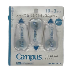 KOKUYO 國譽 Campus 修正帶 TW-NT315, 10m x 3入, 藍色, 1包