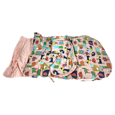 我家寶貝 嬰幼兒純棉防驚跳豆豆絨睡袋, 加厚新生兒抱被含保暖披肩 80*46cm, 粉色