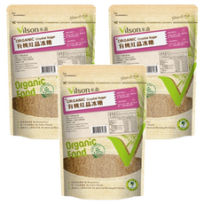 Vilson 米森有機 有機紅晶紅冰糖, 有機級, 無添加防腐劑、人工香料及色素, 有機栽培甘蔗, 天然香醇原味, 無二氧化硫漂白, 450g, 3包