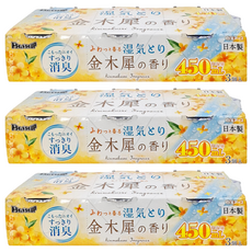 Hakugen Earth 白元 除濕盒 金木樨香 Set 450mL 日本製造 消臭, 1.35L, 3組