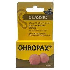 OHROPAX 安耳悠 CLASSIC 蠟丸耳塞, 6組, 1盒
