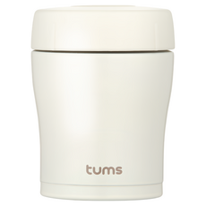 TUMS 馬卡龍色系 300ml 雙層真空不鏽鋼保溫餐杯, 象牙白, 1個