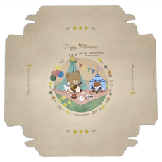 Pomei 博美 天地盒 10個一組 尺寸216x216x81mm 台灣製造 紙類材質, 熊熊小漫遊, 1組