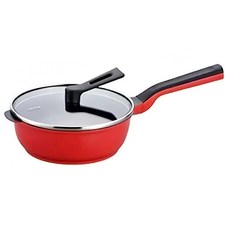 remy Remy Pan mini多功能萬用不沾深炒鍋 含鍋蓋 紅色, 20cm, 1個