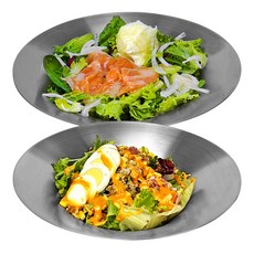 QUEEN SENSE 不鏽鋼 沙拉碗 27cm, 2個, 銀