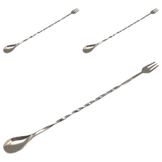 FRIEND COFFEE 吧叉匙 銀色不鏽鋼, 銀色, 3支