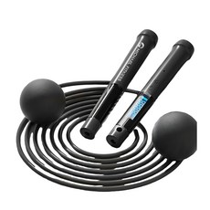 MICHAEL FITNESS 麥克健身 兩用跳繩 膠球 + 長繩 曜石黑 智能計數 破風跳繩 Type-C充電, 150 x 120 x 50, 1個