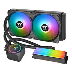 曜越 Thermaltake Floe RC240 CPU&記憶體 AIO 水冷散熱器，黑色，支援ARGB燈效，高效散熱, 1個
