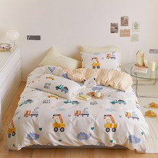 eyah 宜雅 200織純棉床包 + 枕套 2個 台灣製