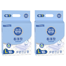 安安看護墊L號 高分子防護層 超柔軟表層 鎖水設計, 70 x 40cm, 10片, 2包