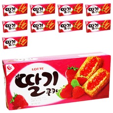 LOTTE 樂天 草莓夾心餅乾，鬆軟酥脆，下午茶的絕佳搭配, 230g, 10盒