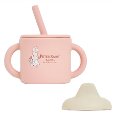 奇哥 比得兔矽膠喝水杯組, 莓果粉, 1組, 180ml