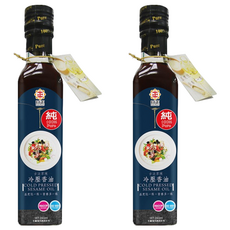 日正食品 冷壓香油 240ml - 含不飽和脂肪酸, 100%芝麻原粒低溫壓榨, 2瓶