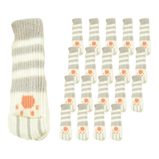 小麥購物 貓掌椅腳套 G112 23g 4個, 灰色, 5組