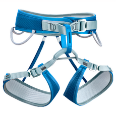 Rock Empire Streak 攀岩用安全吊帶，帶襯墊的腰帶和腿環，可調節腿環和可移動腰部, S-XL(腰圍 75~100cm × 腰圍 53~66cm), 藍色