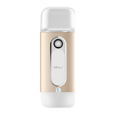 MiLi Pure Spray 肌膚水分偵測保濕噴霧器 Micro USB充電, 金色