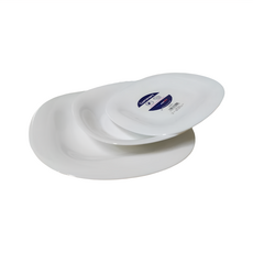 樂美雅 卡潤方形餐盤三件組 超薄輕巧 易收藏, 1組, 餐盤, 白色