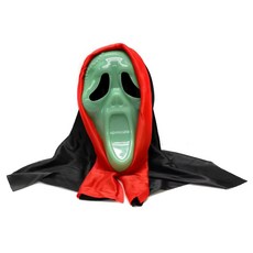 摩達客 驚聲尖叫夜光骷髏面具頭套, 萬聖聖誕派對, MX200702005, 1個