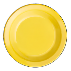 365methods 圓形琺瑯餐盤, 23cm, 黃色, 1個