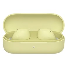 SONY 索尼 WF-C510 真無線立體聲耳機，電池續航力長達11小時，支援多點連線功能，環境音效模式, 黃色