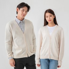 CARET 男女通用SFM100%羊毛開襟衫, L, 象牙白