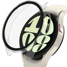 rorentech Galaxy Watch 全覆蓋鋼化玻璃保護殼, 1個, 透明