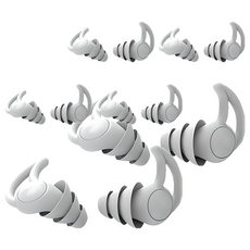 小麥購物 隔音耳塞 附收納盒 D098 經典白, 白色, 6組