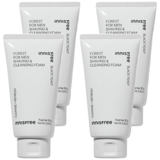 INNISFREE 綠樹林風男士保濕 雙效合一洗面乳刮鬍泡 添加薄荷醇 刮鬍滑順不刺激, 150g, 4條