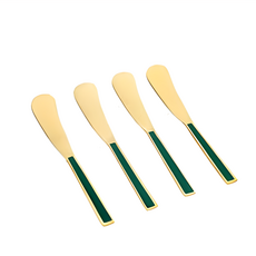 Artesa 不鏽鋼奶油刀4入組 KCK3, 石綠金, 1組