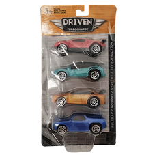 DRIVEN by BATTAT 科育感統玩具 超級渦輪 迴力車隊1121 3歲以上, 多色, 1組