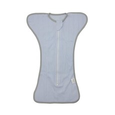 OhBabyLying 春秋薄款蝶形包巾，100%純棉，親膚透氣, 網眼藍