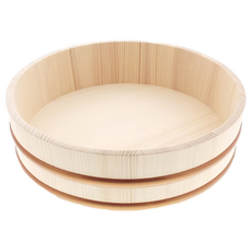 立花容器 杉木PP邊壽司桶飯台 日本製 36cm 7合, 淺棕色, 1個