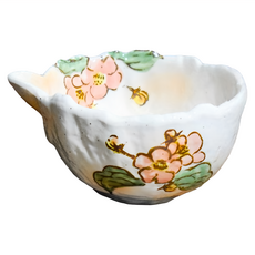 佐和陶瓷 片口缽, 手造山茶花, 1個