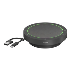Jabra Speak2 55 可攜式全雙工會議藍牙揚聲器 360度全指向收音 適用於Microsoft Teams和Zoom, 1台, 黑色