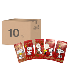 PEANUTS 史努比 紅包袋5件組, 10包