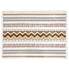 Homely Zakka 波西米亞棉麻流蘇桌巾 花漾年華 陽光燦爛 月亮月沐 黑白幾何, 140 x 180cm, 1件