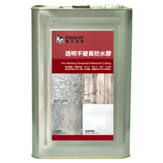 KINGCAT 貓王油漆 油性 透明不變黃防水膠, 5加侖, 1桶