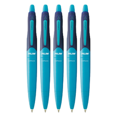 MILAN CAPSULE 經典款原子筆 1mm, 藍色, 5支