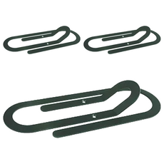 FOLD & PLAIT DESIGN STUDIO 迴紋針壁掛, 金屬材質, 73H x 200W x 30D mm, 綠色, 3個