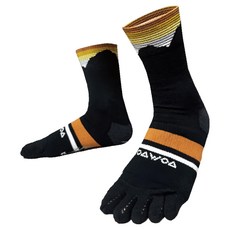 woawoa 漸層山巒系列羊毛五指襪 高筒 止滑 舒適透氣, 顏色隨機, L