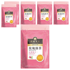 台灣茶人 正能量系列 玫瑰綠茶 綠茶與玫瑰的馥郁香氣 自家生產烘製茶葉而成, 2g, 25包, 6袋