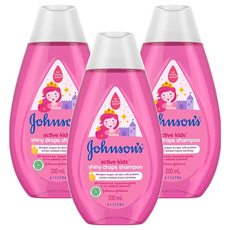 Johnson's 嬌生 兒童活力亮澤洗髮露 公主粉, 200ml, 3瓶