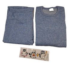 MI MI LEO TR台製保暖兒童套裝 經典藍 + 冷撕燙印隨機浣熊膠膜組