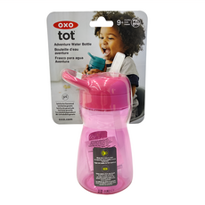 OXO 寶寶握旋轉吸管杯 - 莓果粉，適合2歲以上兒童，350ml, 1個